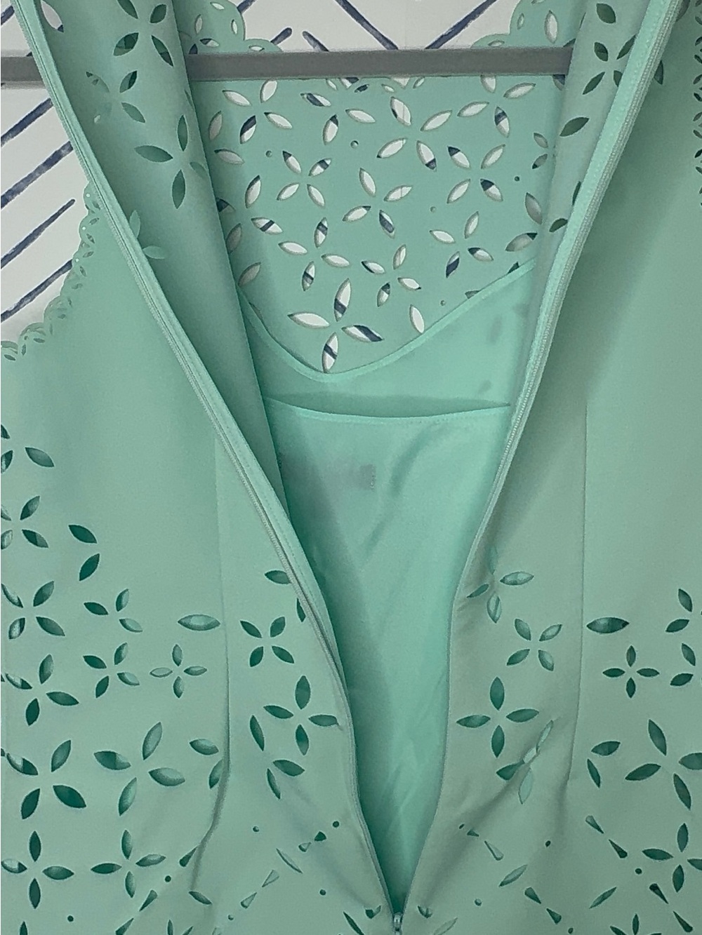 J.Crew Laser Cut out Shift Dress Mint Size 2 - Picture 7 of 8